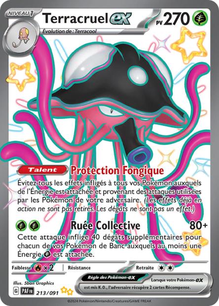 Carte Pokémon Terracruel EX 213/091 Destinees de Palea EV4_5 LorenZone