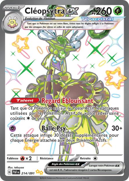 Carte Pokémon Cléopsytra EX 214/091 Destinees de Palea EV4_5 LorenZone