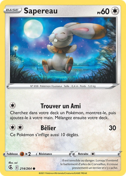Carte Pokémon Sapereau 214/264 FST EB08 LorenZone