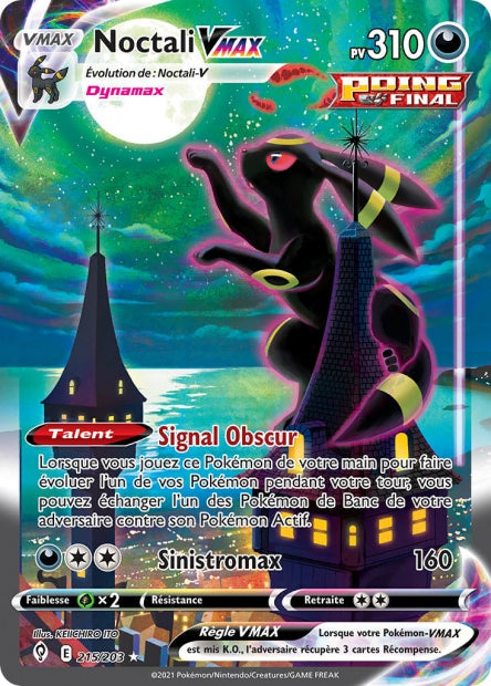 Carte Pokémon Noctali VMAX 215/203 EVS EB07 LorenZone