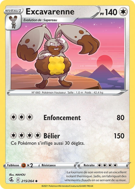 Carte Pokémon Excavarenne 215/264 FST EB08 LorenZone