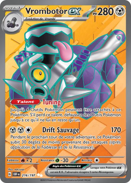 Carte Pokémon Vrombotor EX 216/197 Flammes Obsidiennes EV03 LorenZone