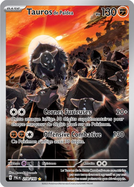 Carte Pokémon Tauros de Paldea 218/193 PAL EV02 LorenZone