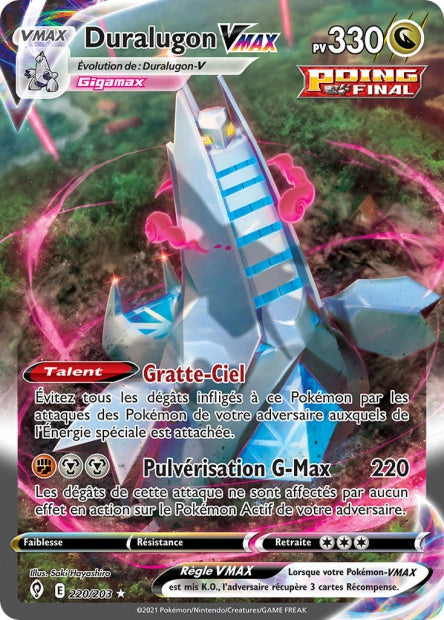 Carte Pokémon Duralugon VMAX 220/203 EVS EB07 LorenZone