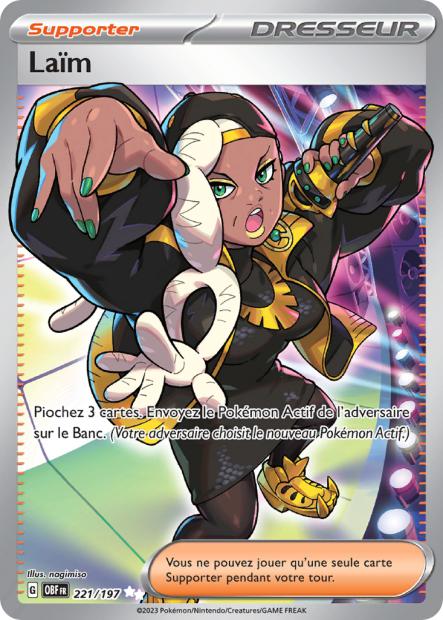 Carte Pokémon Laïm 221/197 Flammes Obsidiennes EV03 LorenZone