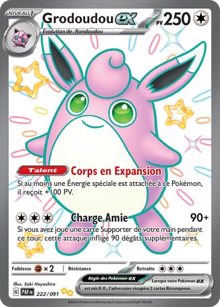 Carte Pokémon Grodoudou EX 222/091 Destinees de Palea EV4_5 LorenZone