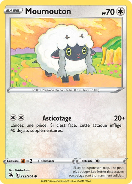 Carte Pokémon Moumouton 222/264 FST EB08 LorenZone