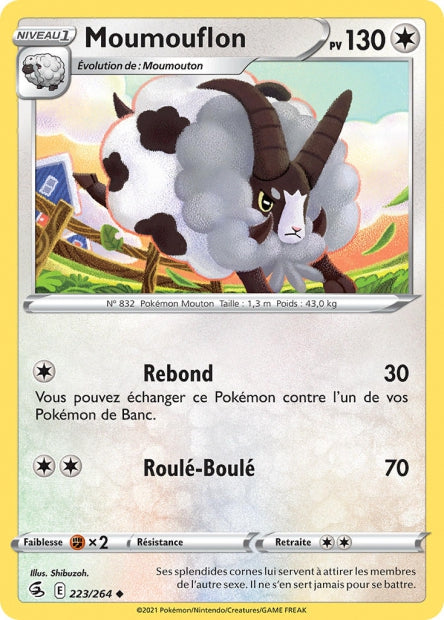Carte Pokémon Moumouflon 223/264 FST EB08 LorenZone