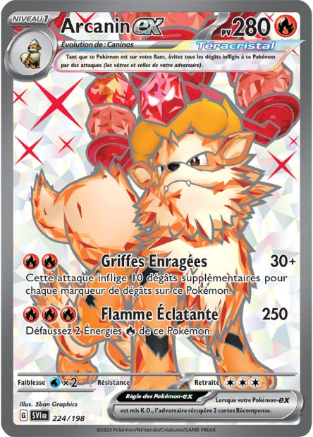 Carte Pokémon Arcanin EX 224/198 SV1 EV01 LorenZone