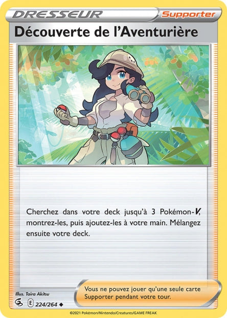Carte Pokémon Découverte de l’Aventurière 224/264 FST EB08 LorenZone