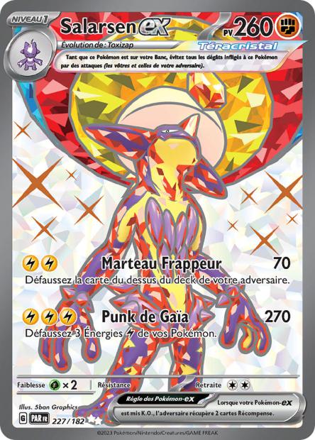 Carte Pokémon Salarsen EX 227/182 PAR Faille Paradoxe EV04 Neuf FR LorenZone
