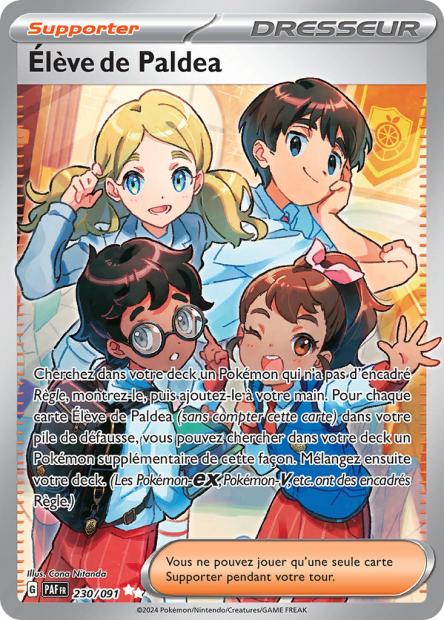 Carte Pokémon Élève de Paldea 230/091 Destinees de Palea EV4_5 LorenZone