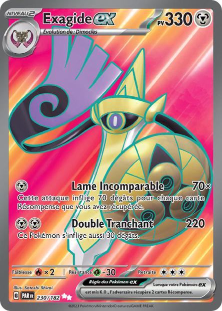 Carte Pokémon Exagide EX 230/182 PAR Faille Paradoxe EV04 Neuf FR LorenZone