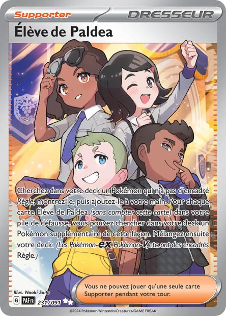 Carte Pokémon Élève de Paldea 231/091 Destinees de Palea EV4_5 LorenZone