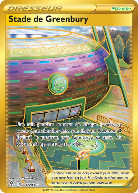 Carte Pokémon Stade de Greenbury 234/203 EVS EB07 LorenZone