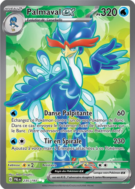 Carte Pokémon Palmaval EX 235/193 PAL EV02 LorenZone