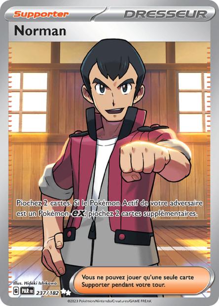 Carte Pokémon Norman 237/182 PAR Faille Paradoxe EV04 Neuf FR LorenZone