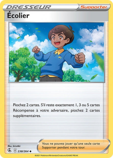 Carte Pokémon Écolier 238/264 FST EB08 LorenZone