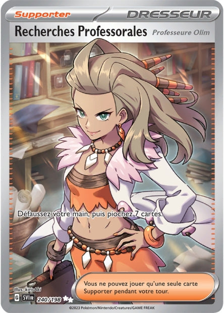Carte Pokémon Recherches Professorales 240/198 SV1 EV01 LorenZone