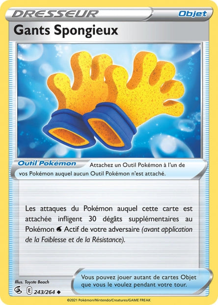 Carte Pokémon Gants Spongieux 243/264 FST EB08 LorenZone