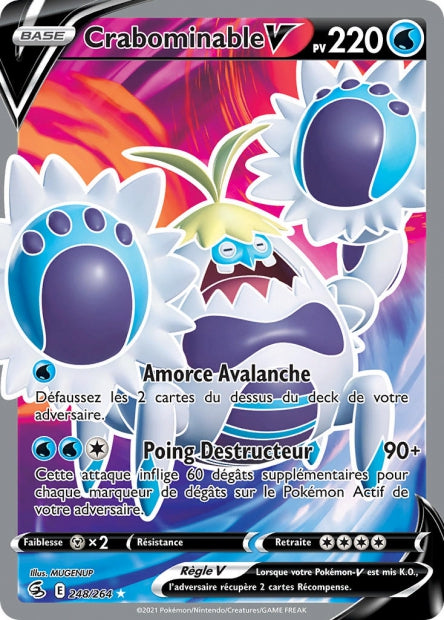 Carte Pokémon Crabominable V 248/264 FST EB08 LorenZone