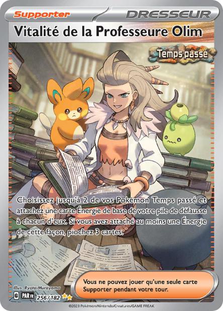 Carte Pokémon Vitalité Prof Olim 256/182 PAR Faille Paradoxe EV04 Neuf FR LorenZone