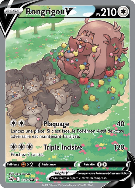 Carte Pokémon Rongrigou V 257/264 FST EB08 LorenZone
