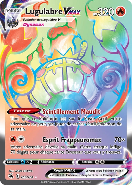 Carte Pokémon Lugulabre VMAX 265/264 FST EB08 LorenZone