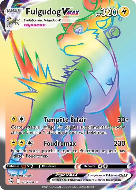 Carte Pokémon Fulgudog VMAX 267/264 FST EB08 LorenZone