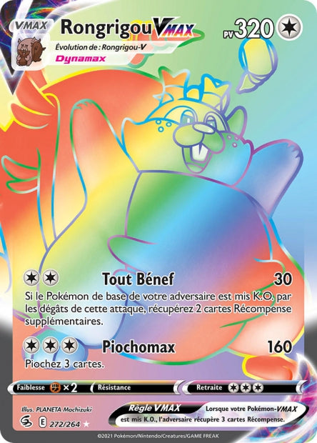 Carte Pokémon Rongrigou VMAX 272/264 FST EB08 LorenZone