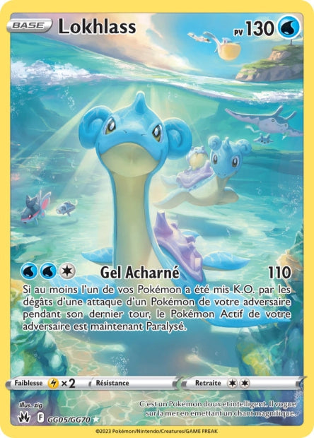 Carte Pokémon Lokhlass GG05/GG70 CRZ Epee et Bouclier EB12_5 Neuf FR LorenZone