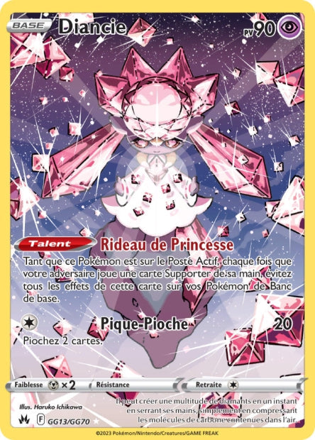 Carte Pokémon Diancie GG13/GG70 CRZ Epee et Bouclier EB12_5 Neuf FR LorenZone