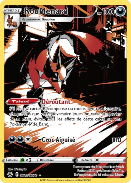 Carte Pokémon Roublenard GG17/GG70 CRZ Epee et Bouclier EB12_5 Neuf FR LorenZone