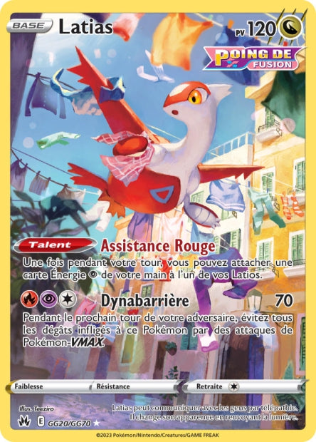 Carte Pokémon Latias GG20/GG70 CRZ Epee et Bouclier EB12_5 Neuf FR LorenZone