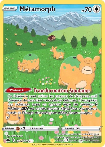 Carte Pokémon Métamorph GG22/GG70 CRZ Epee et Bouclier EB12_5 Neuf FR LorenZone
