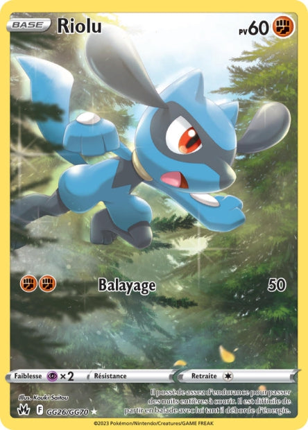 Carte Pokémon Riolu GG26/GG70 CRZ Epee et Bouclier EB12_5 Neuf FR LorenZone