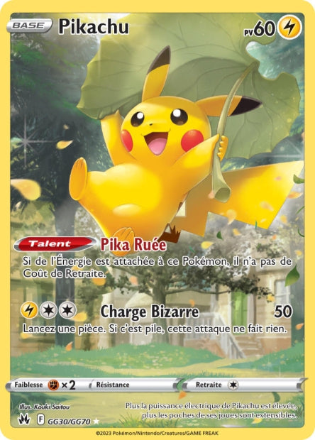 Carte Pokémon Pikachu GG30/GG70 CRZ Epee et Bouclier EB12_5 Neuf FR LorenZone