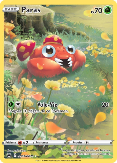 Carte Pokémon Paras GG32/GG70 CRZ Epee et Bouclier EB12_5 Neuf FR LorenZone