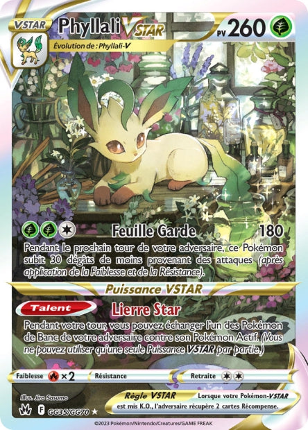 Carte Pokémon Phyllali VSTAR GG35/GG70 CRZ Epee et Bouclier EB12_5 Neuf FR LorenZone