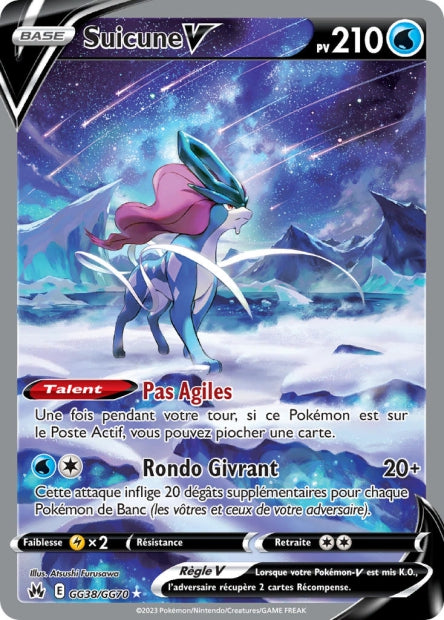 Carte Pokémon Suicune V GG38/GG70 CRZ Epee et Bouclier EB12_5 Neuf FR LorenZone