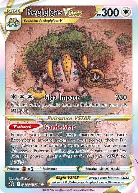 Carte Pokémon Regigigas VSTAR GG55/GG70 CRZ Epee et Bouclier EB12_5 Neuf FR LorenZone