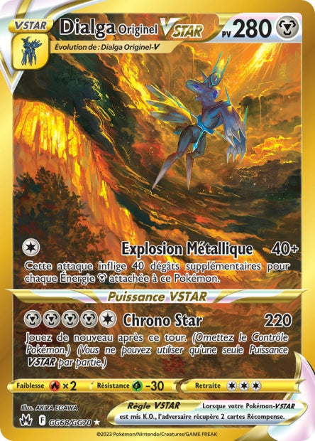 Carte Pokémon Dialga Originel VSTAR GG68/GG70 CRZ Epee et Bouclier EB12_5 Neuf FR LorenZone