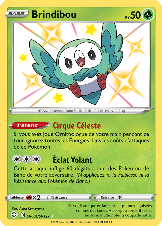 Carte Pokémon Brindibou SV001/SV122 SWSH45 Destinées Radieuses EB4_5 Neuf FR LorenZone