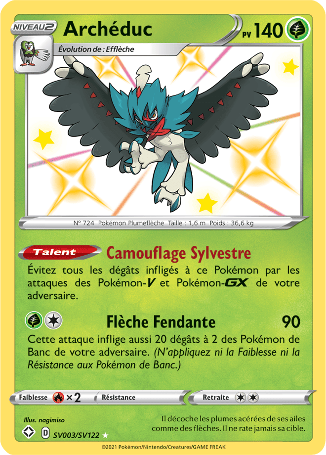 Carte Pokémon Archéduc SV003/SV122 SWSH45 Destinées Radieuses EB4_5 Neuf FR LorenZone
