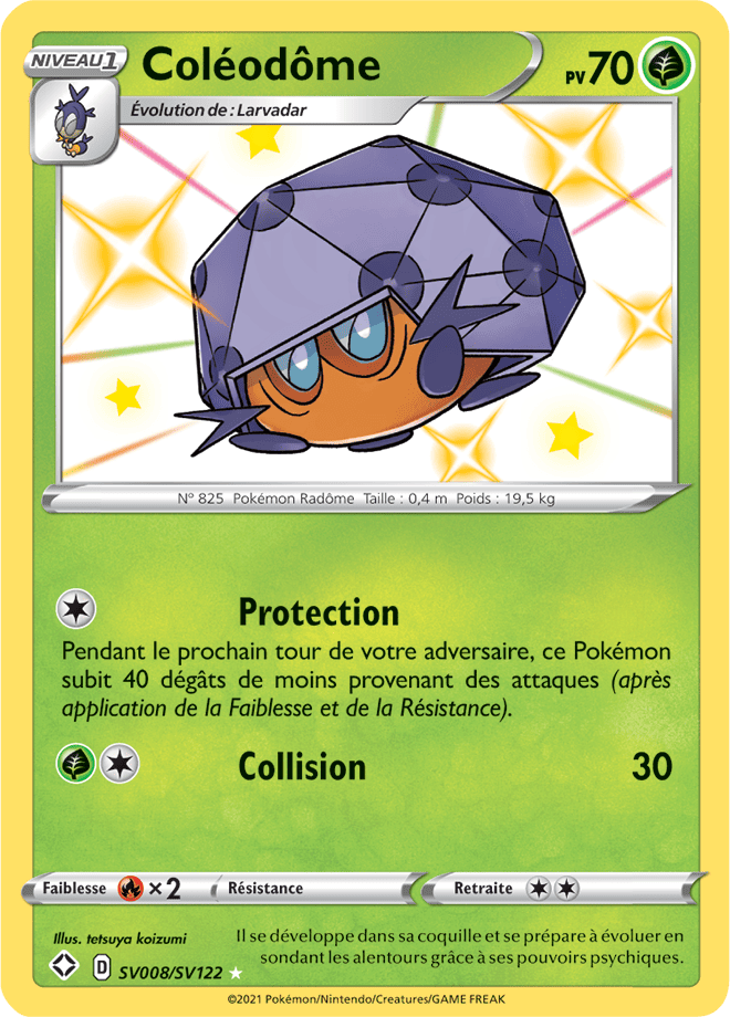 Carte Pokémon Coléodôme SV008/SV122 SWSH45 Destinées Radieuses EB4_5 Neuf FR LorenZone