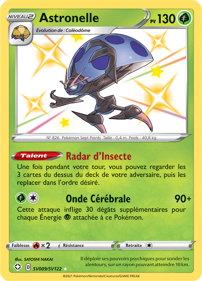 Carte Pokémon Astronelle SV009/SV122 SWSH45 Destinées Radieuses EB4_5 Neuf FR LorenZone
