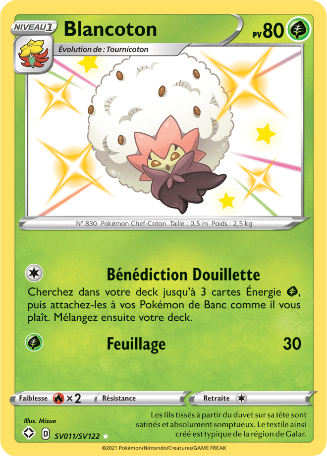 Carte Pokémon Blancoton SV011/SV122 SWSH45 Destinées Radieuses EB4_5 Neuf FR LorenZone