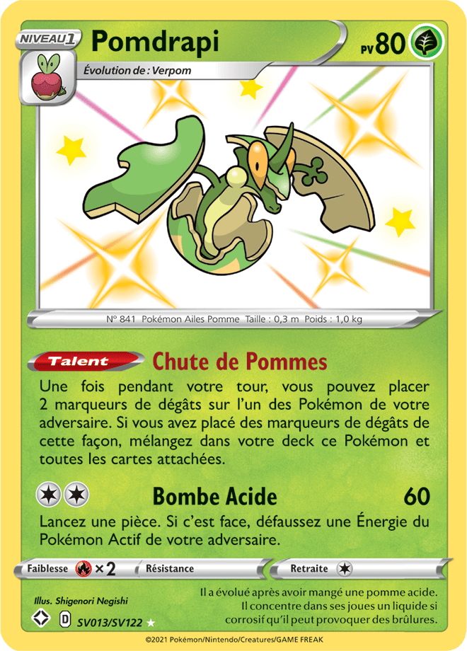 Carte Pokémon Pomdrapi SV013/SV122 SWSH45 Destinées Radieuses EB4_5 Neuf FR LorenZone