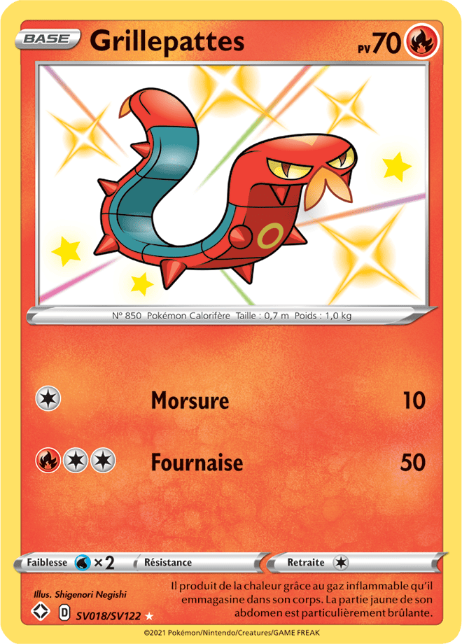 Carte Pokémon Grillepattes SV018/SV122 SWSH45 Destinées Radieuses EB4_5 Neuf FR LorenZone