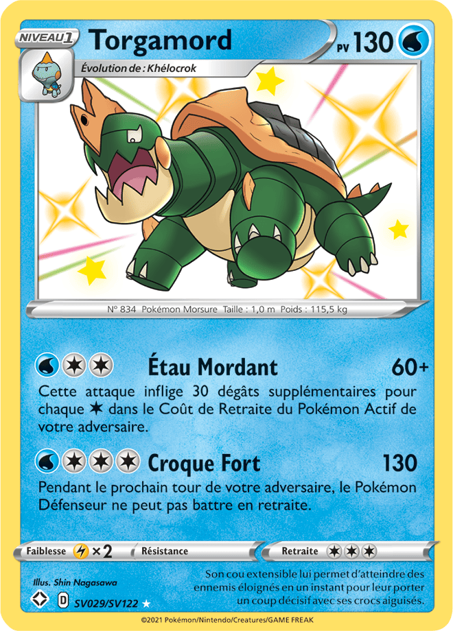 Carte Pokémon Torgamord SV029/SV122 SWSH45 Destinées Radieuses EB4_5 Neuf FR LorenZone
